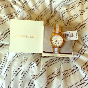 NWT women’s gold Michael kors watch